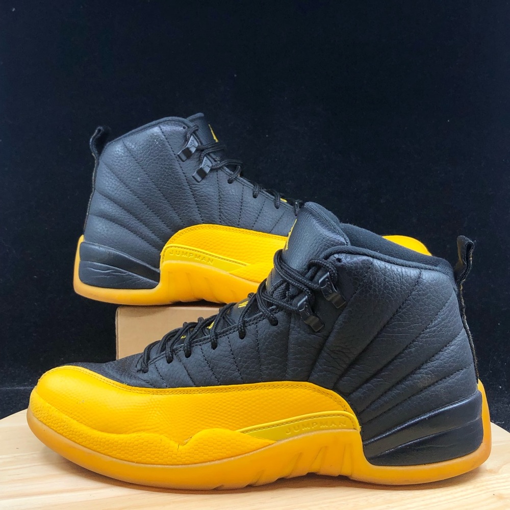 Nike Air Jordan 12 Retro University Gold OG XII 130690-070 Black Yellow Sz 10.5